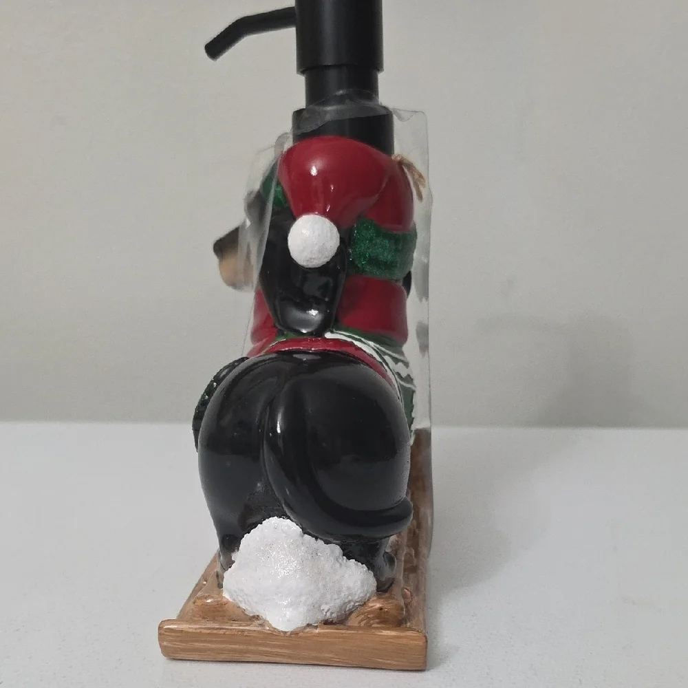 The Holiday Shoppe Holiday Festive Dog Soap Dispenser, NWT